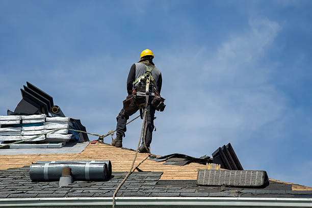 Professional Gutter Installation technician working in Primm Springs, TN